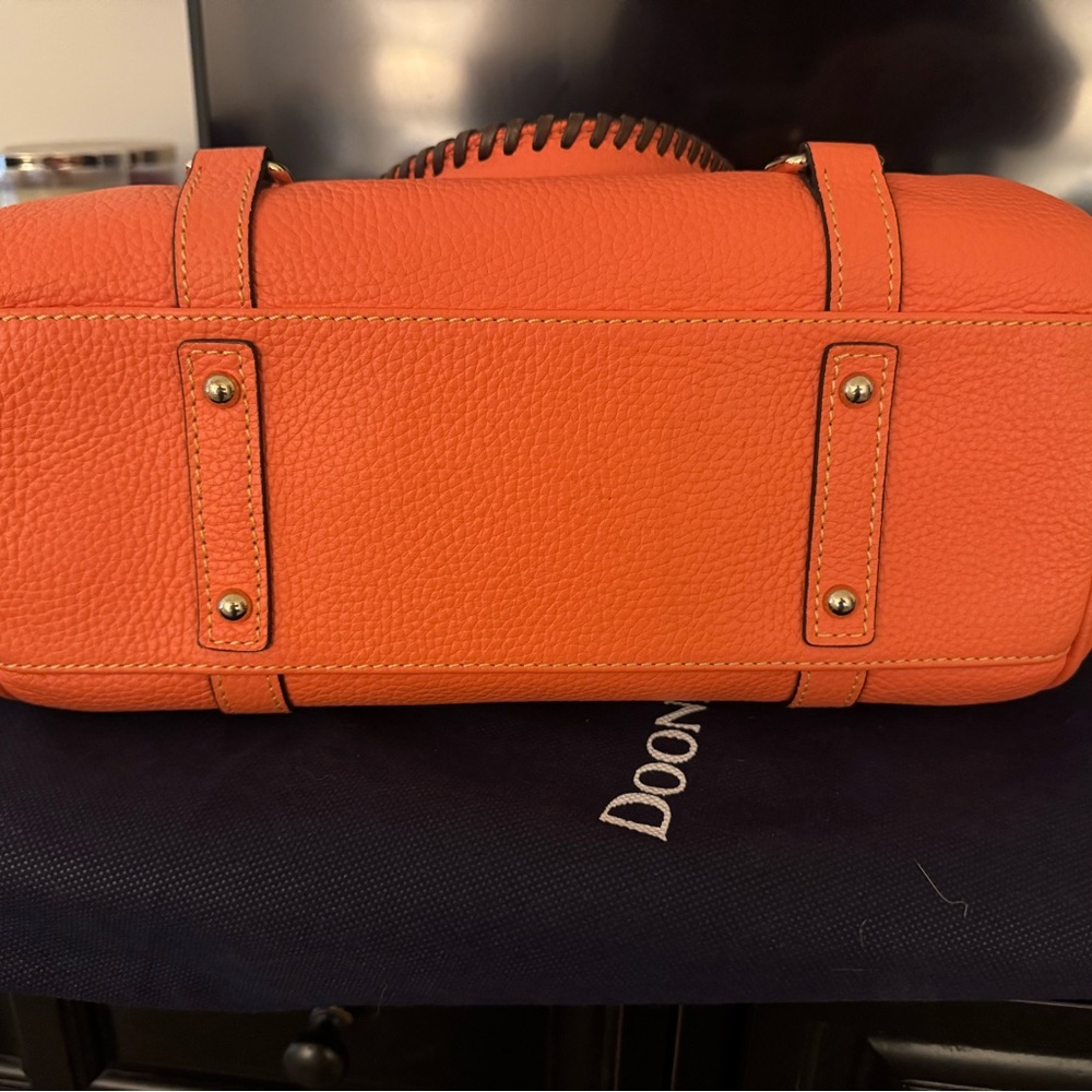 Dooney & Bourke Salmon Pebbled Leather Shoulder Satchel - Picture 4 of 4